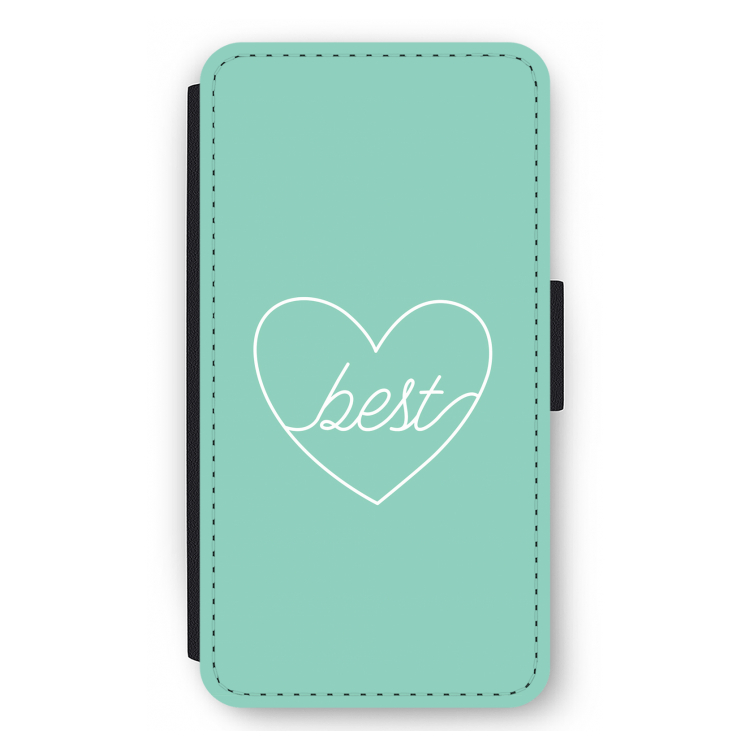 Best heart pastel: iPhone 12 mini Flip Hoesje