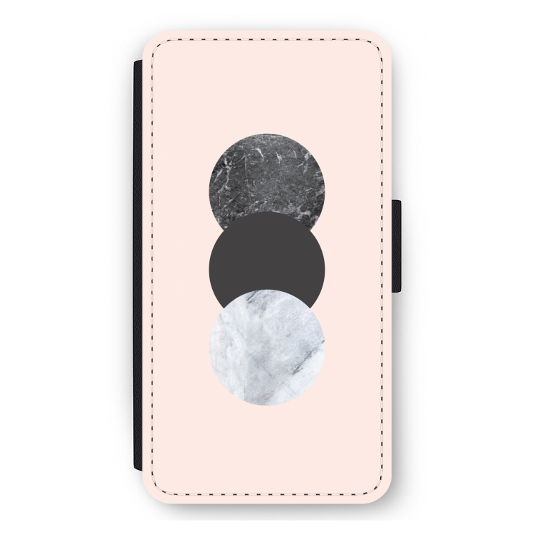 Marmeren cirkels: iPhone 12 mini Flip Hoesje