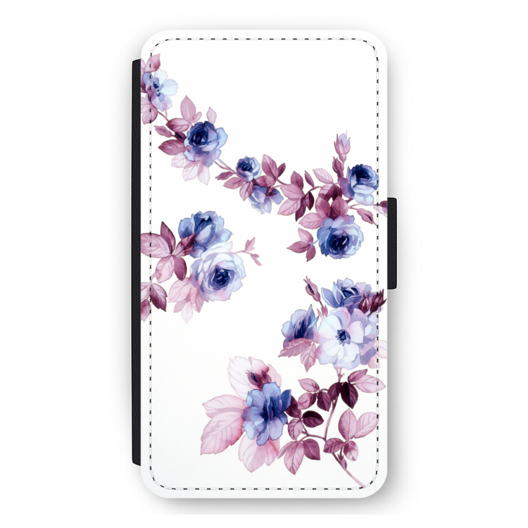 Waterverf bloemen: iPhone 12 mini Flip Hoesje