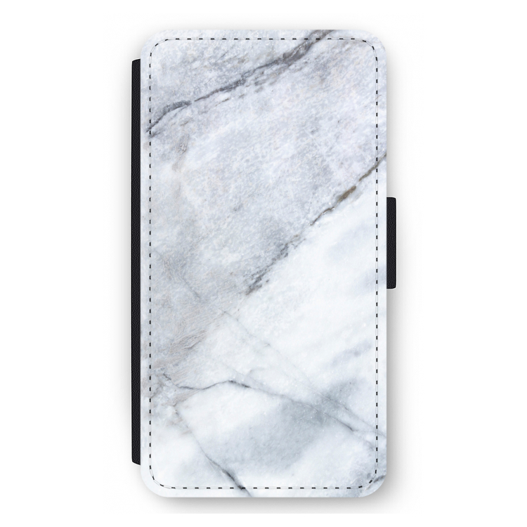 Witte marmer: iPhone 12 mini Flip Hoesje