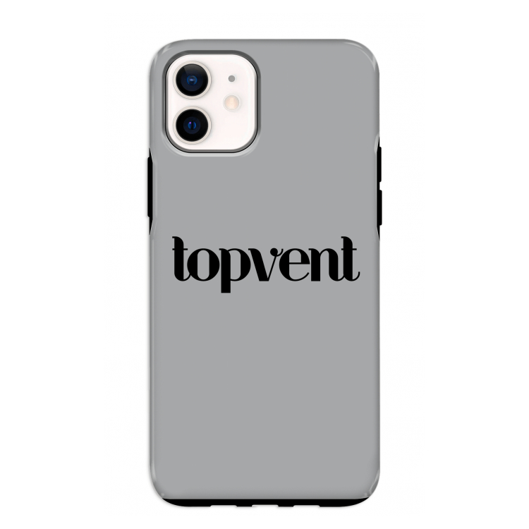 Topvent Grijs Zwart: iPhone 12 mini Tough Case