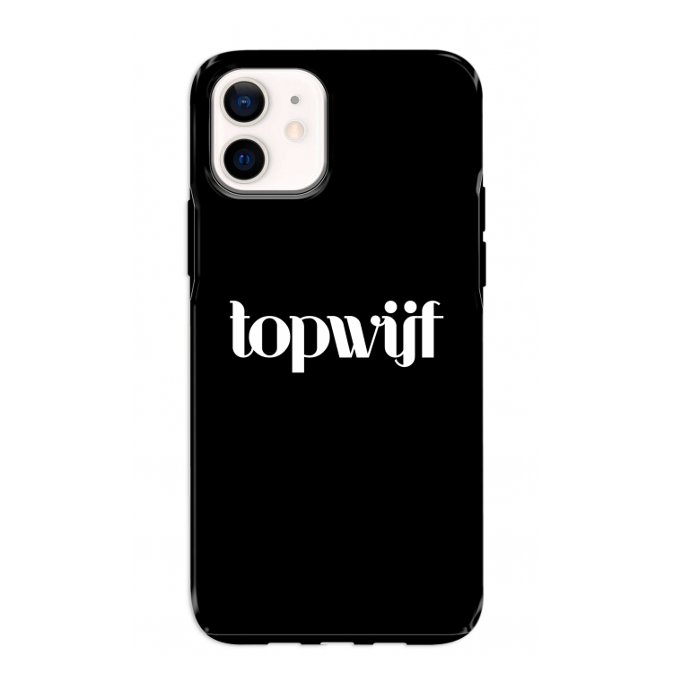 Topwijf Zwart: iPhone 12 mini Tough Case