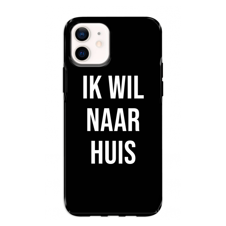 Ik wil naar huis - Zwart: iPhone 12 mini Tough Case