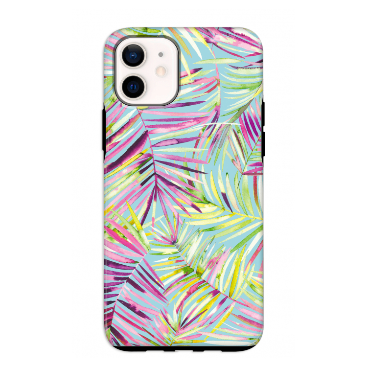 Tropical Palms Blue: iPhone 12 mini Tough Case