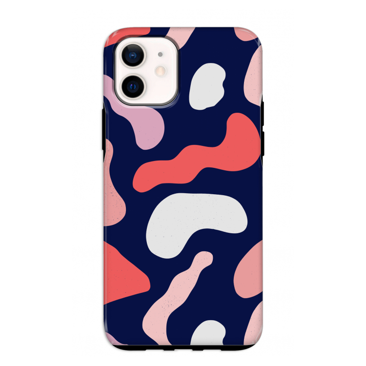 Memphis Shapes Pink: iPhone 12 mini Tough Case