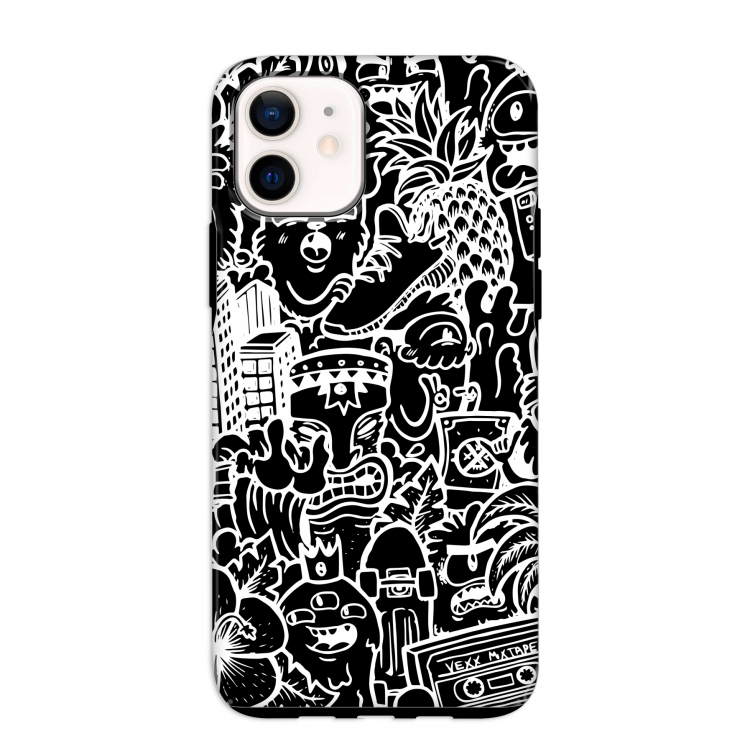 Vexx Black Mixtape: iPhone 12 mini Tough Case