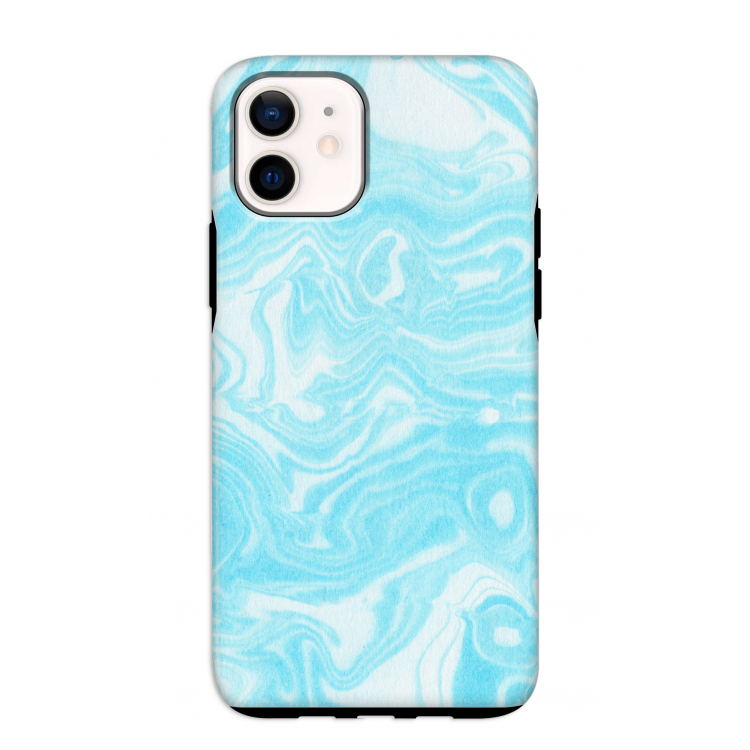 Waterverf blauw: iPhone 12 mini Tough Case