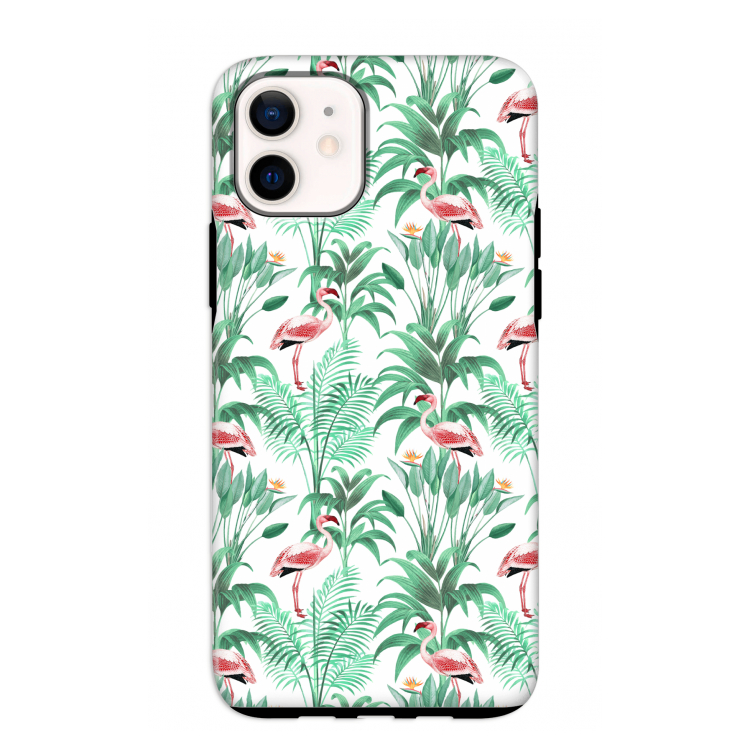 Flamingo bladeren: iPhone 12 mini Tough Case