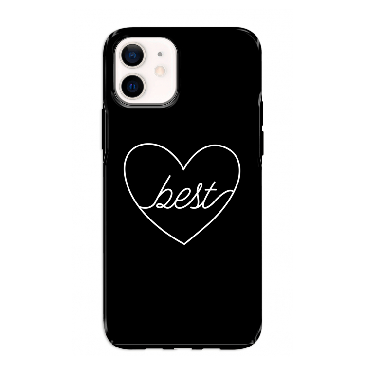Best heart black: iPhone 12 mini Tough Case