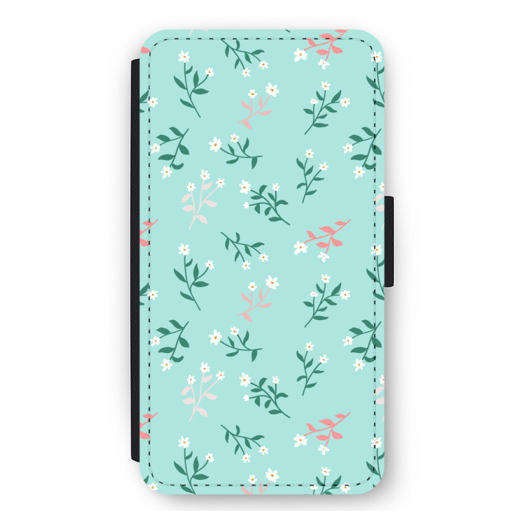Small white flowers: iPhone 12 mini Flip Hoesje