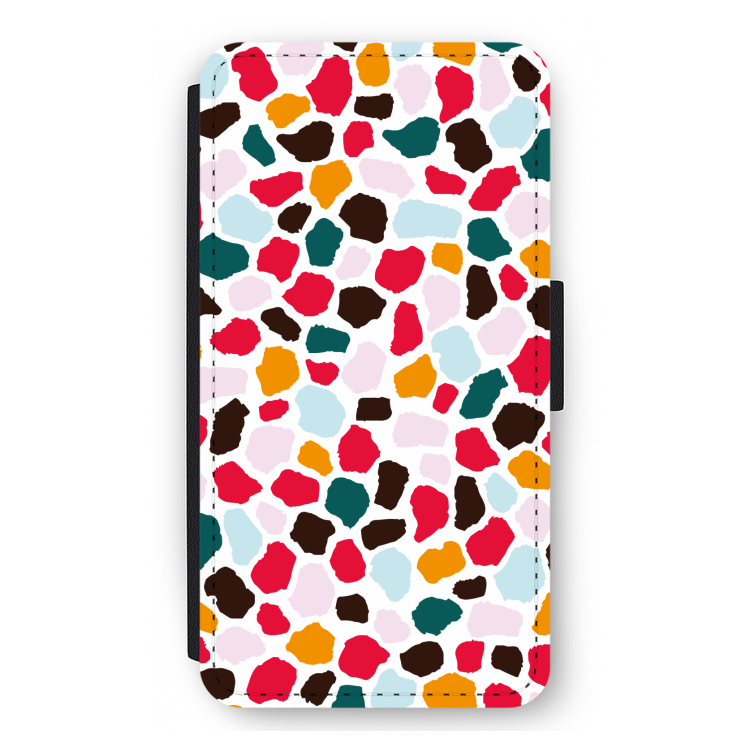 Colored Giraffe: iPhone 12 mini Flip Hoesje