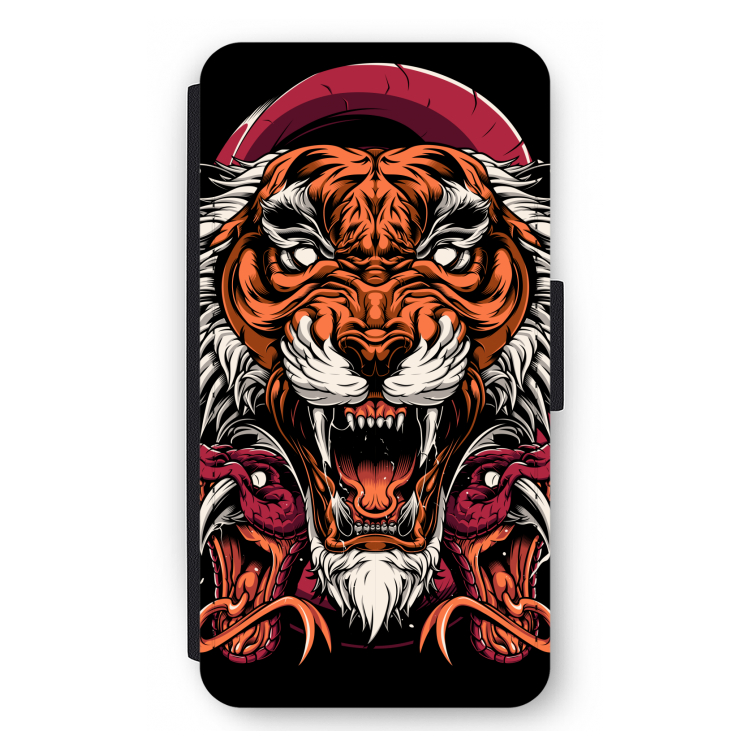 Tiger and Rattlesnakes: iPhone 12 mini Flip Hoesje