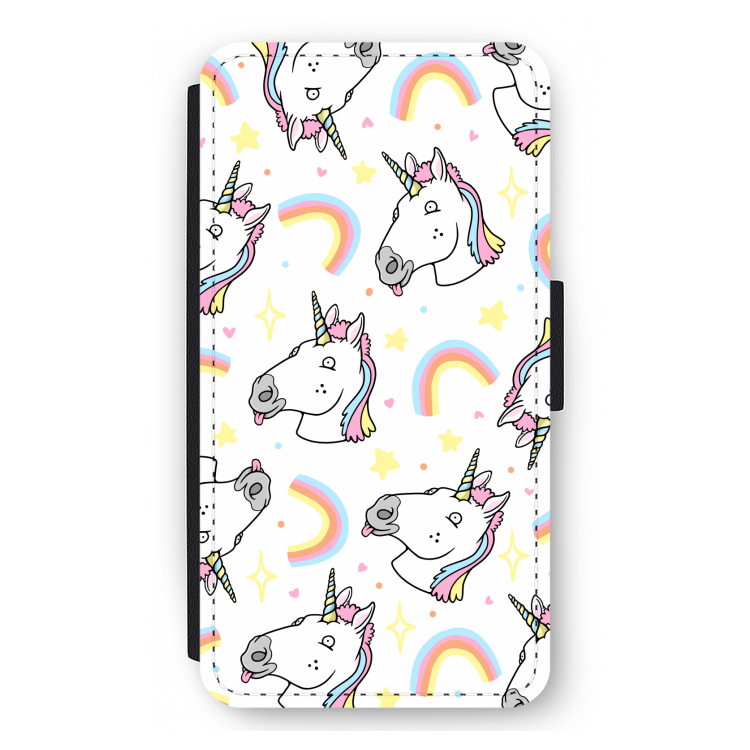 Rainbow Unicorn: iPhone 12 mini Flip Hoesje