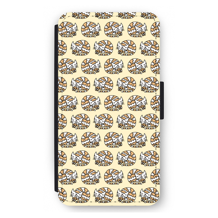 Slapende poes: iPhone 12 mini Flip Hoesje