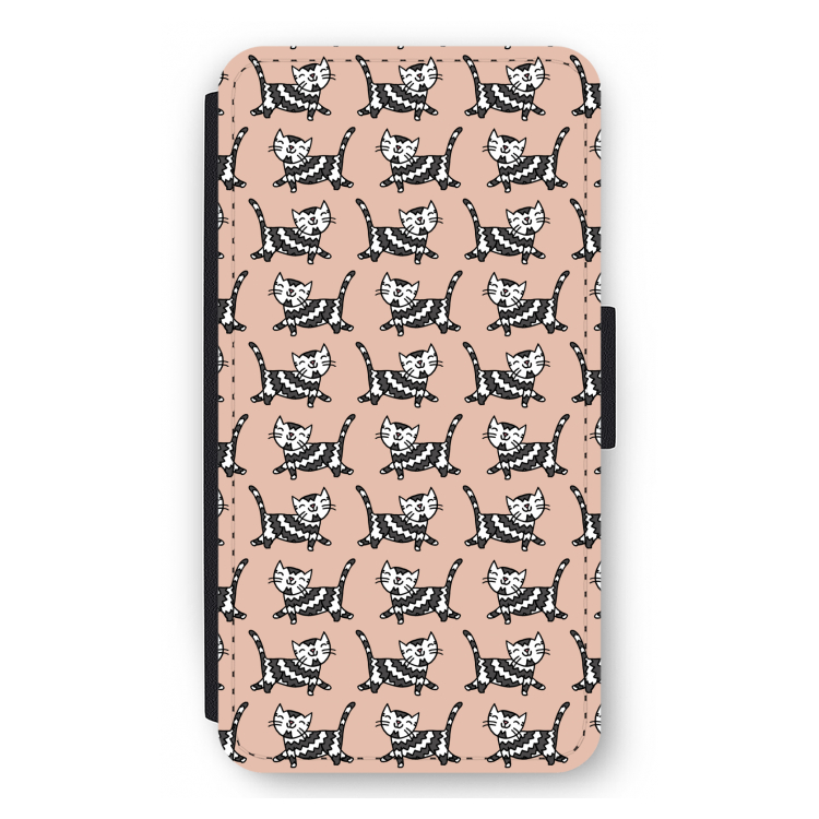 Zwarte poes: iPhone 12 mini Flip Hoesje