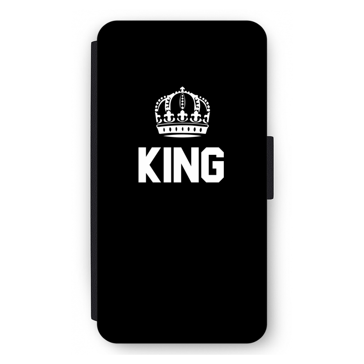 King zwart: iPhone 12 mini Flip Hoesje
