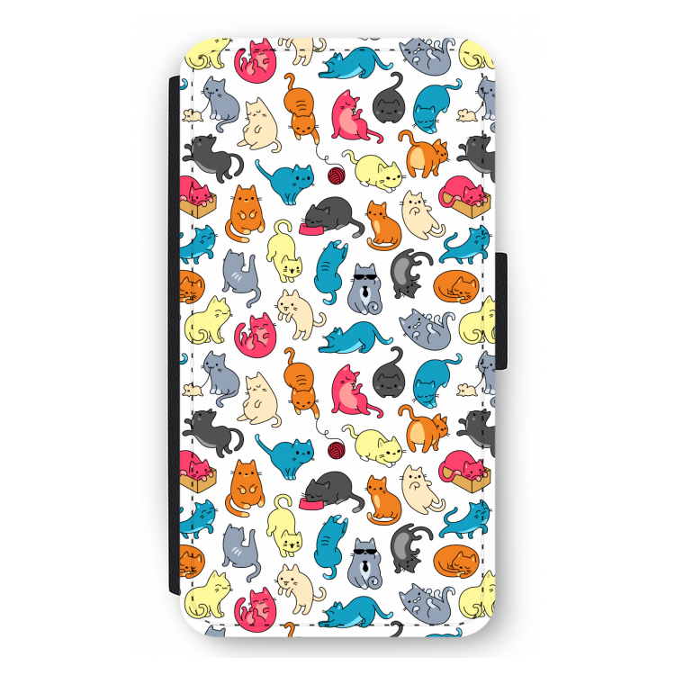 Kleurrijke katten: iPhone 12 mini Flip Hoesje