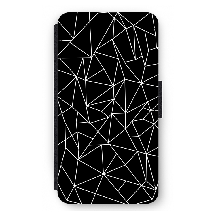 Geometrische lijnen wit: iPhone 12 mini Flip Hoesje