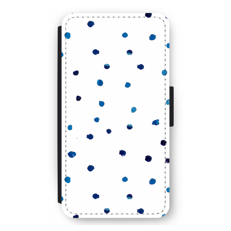 Blauwe stippen: iPhone 12 mini Flip Hoesje