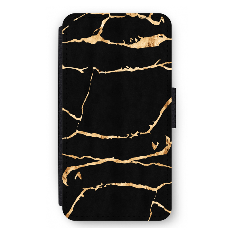 Gouden marmer: iPhone 12 mini Flip Hoesje