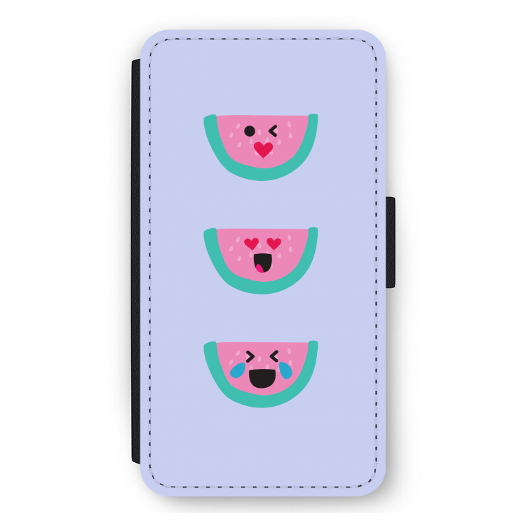 Smiley watermeloen: iPhone 12 mini Flip Hoesje