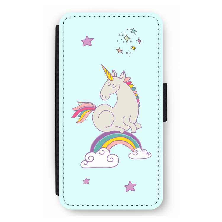 Regenboog eenhoorn: iPhone 12 mini Flip Hoesje