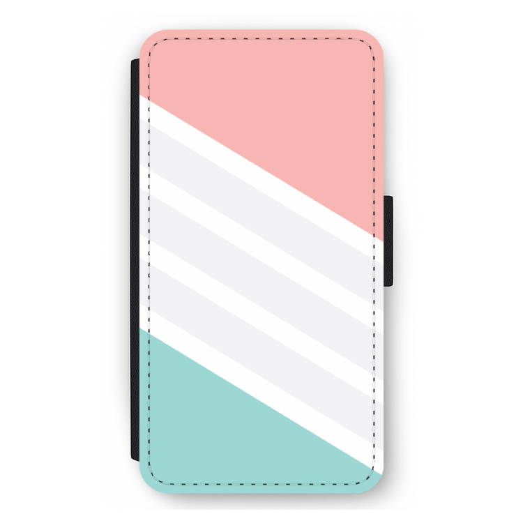 Strepen pastel: iPhone 12 mini Flip Hoesje