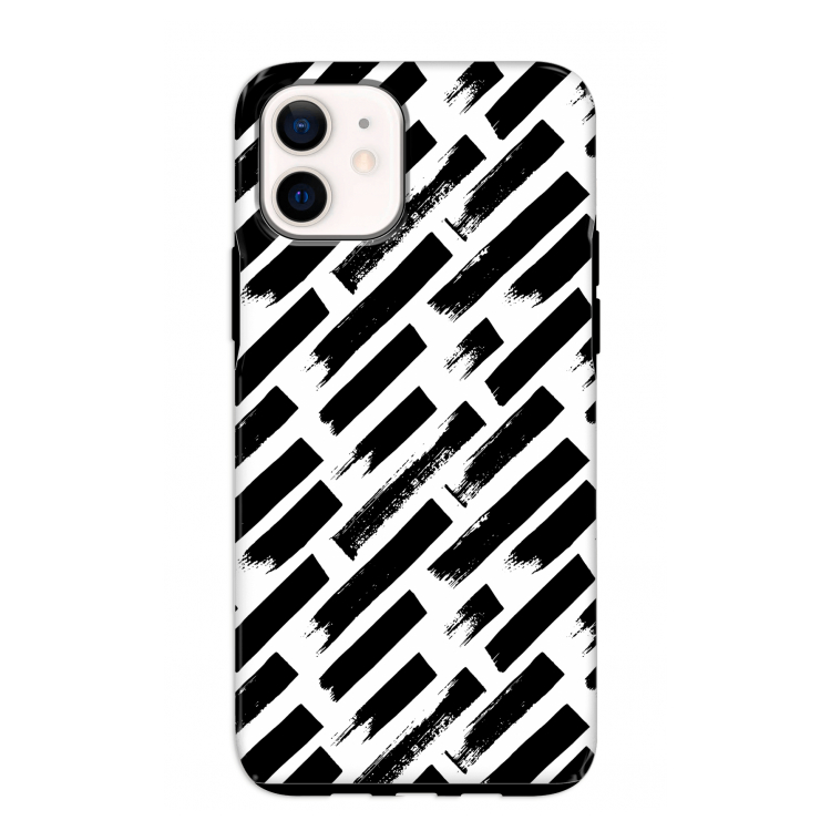 Zwarte vegen: iPhone 12 mini Tough Case