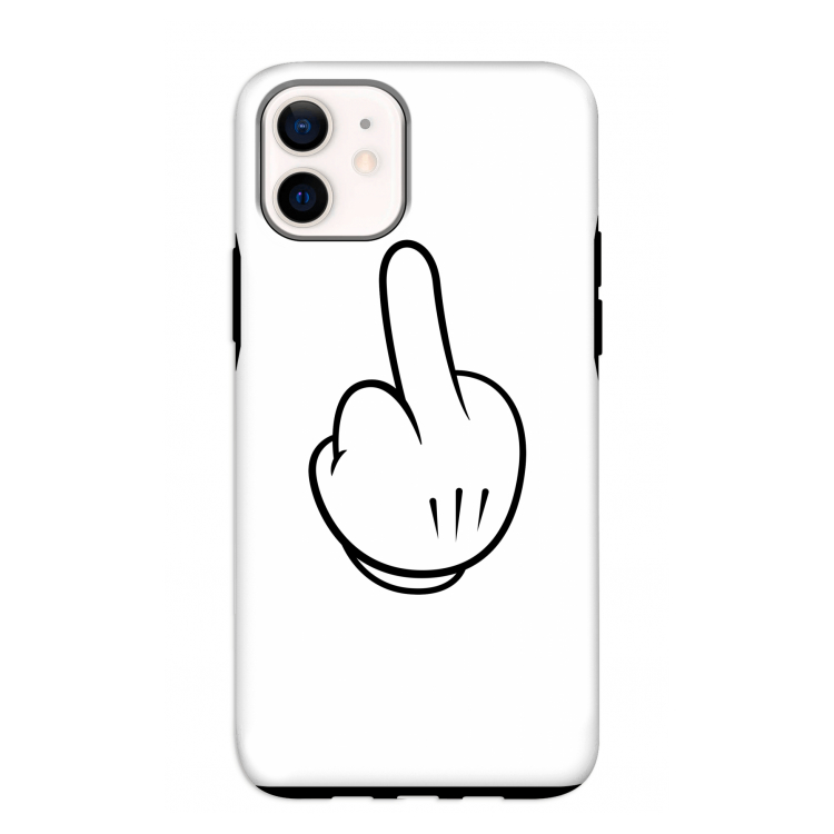 Middle finger white: iPhone 12 mini Tough Case