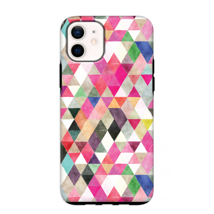 Gekleurde driehoekjes: iPhone 12 mini Tough Case