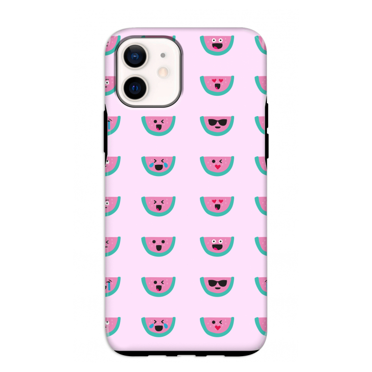 Smiley watermeloenprint: iPhone 12 mini Tough Case