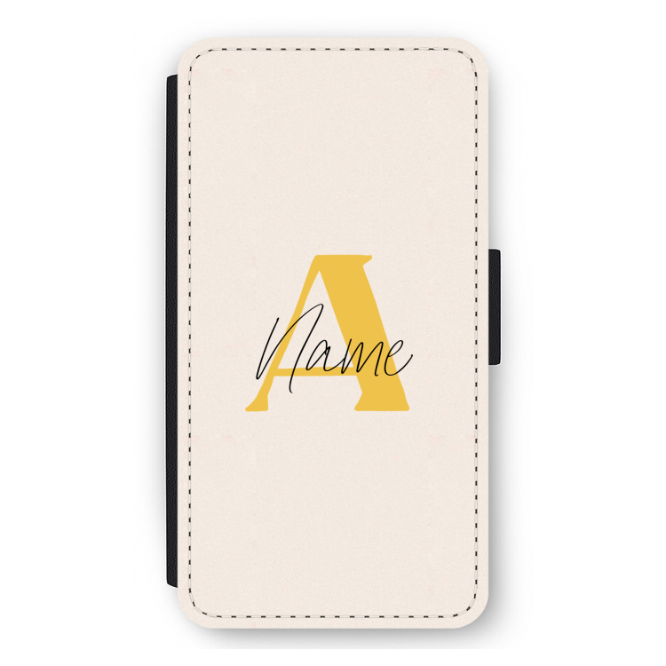 Amber Script: iPhone 12 mini Flip Hoesje