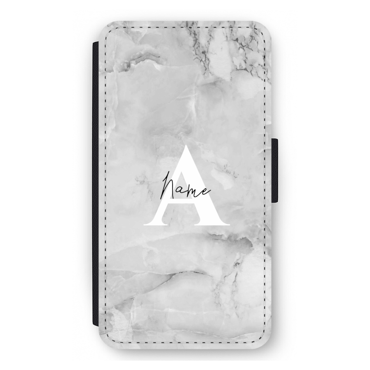 Ivory Marble: iPhone 12 mini Flip Hoesje