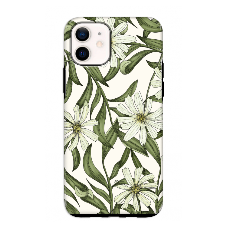 Wit bloemenpatroon: iPhone 12 mini Tough Case
