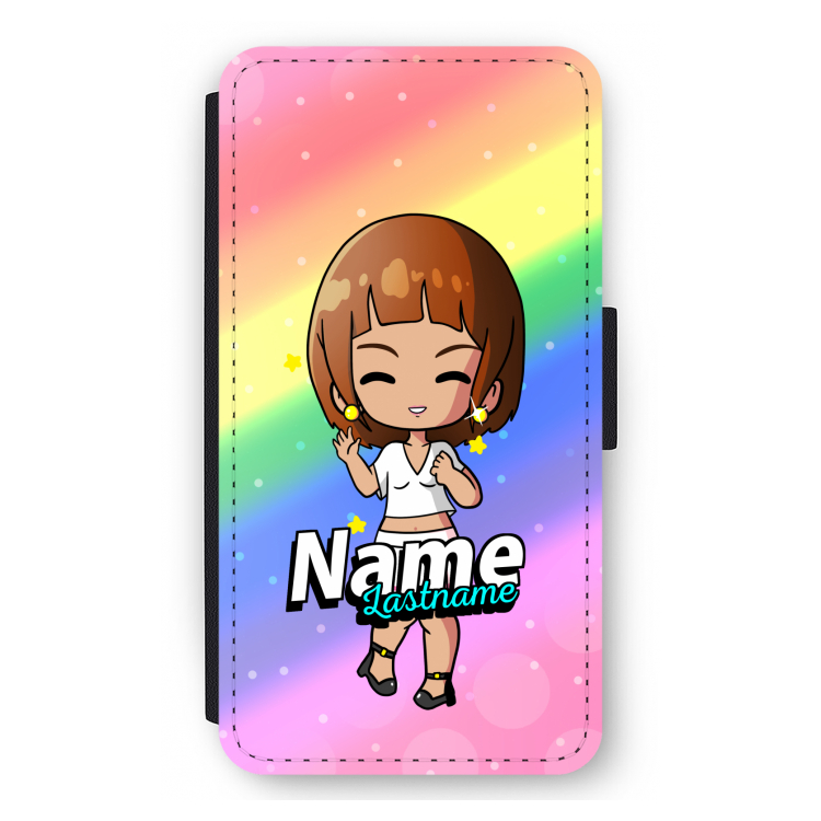 Chibi Maker vrouw: iPhone 12 mini Flip Hoesje