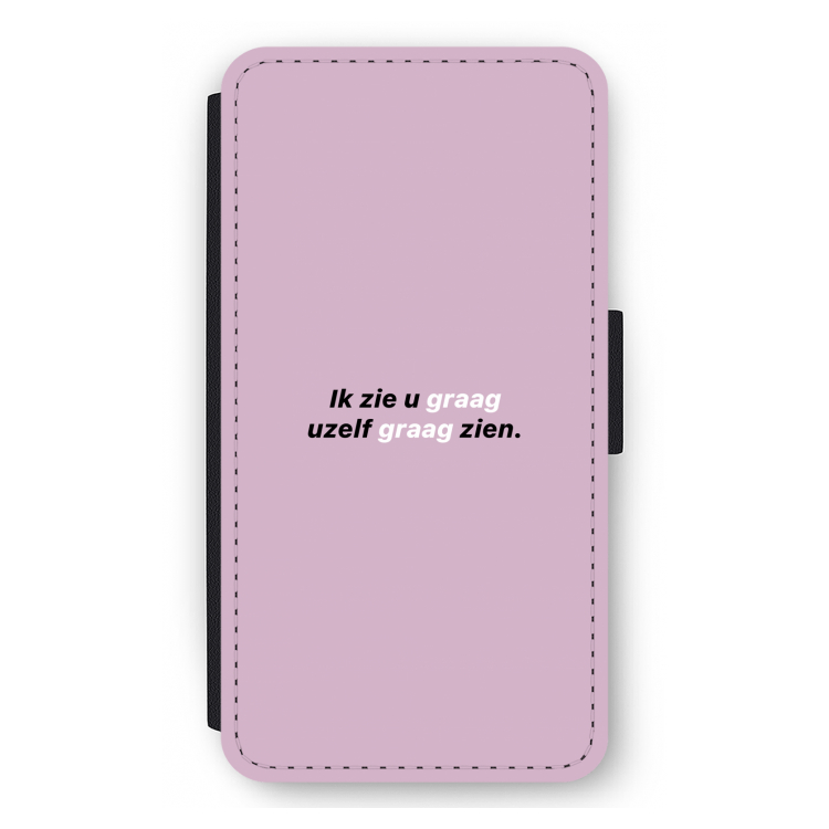 uzelf graag zien: iPhone 12 mini Flip Hoesje