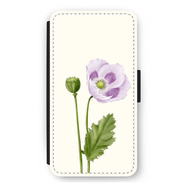 Purple poppy: iPhone 12 mini Flip Hoesje