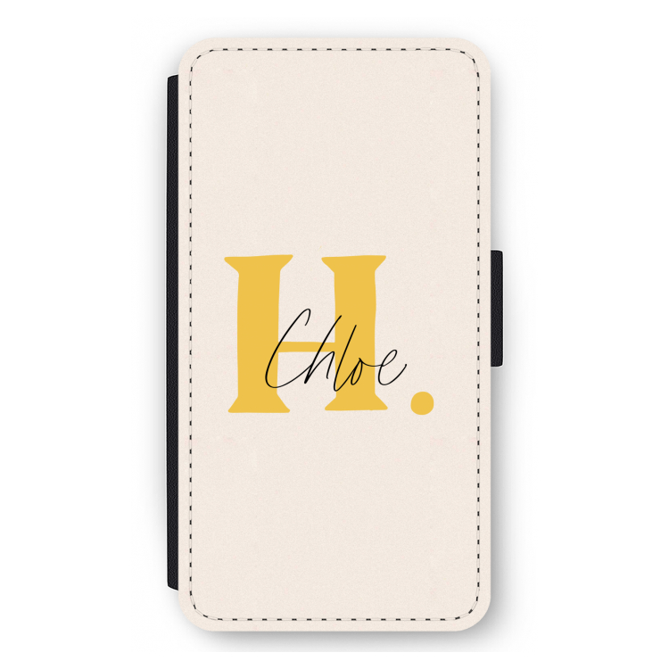Amber Script: iPhone 12 mini Flip Hoesje