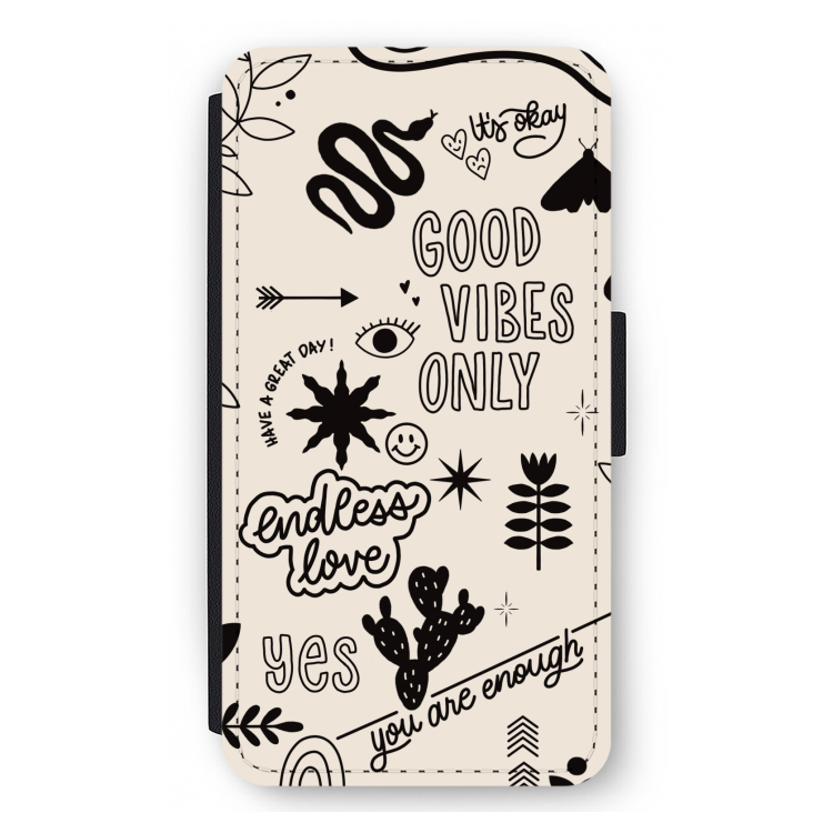 Good vibes: iPhone 12 mini Flip Hoesje