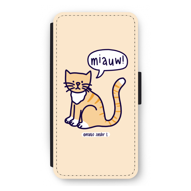 Miauw: iPhone 12 Pro Flip Hoesje