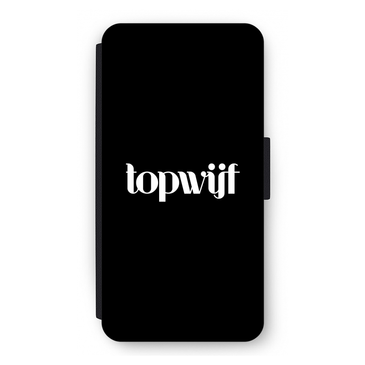 Topwijf Zwart: iPhone 12 Pro Flip Hoesje