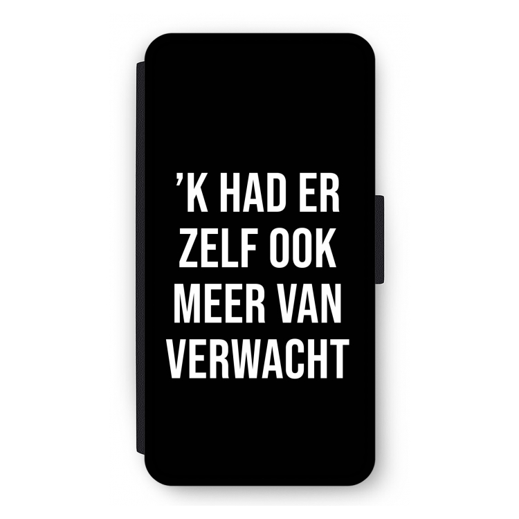 Meer verwacht - Zwart: iPhone 12 Pro Flip Hoesje
