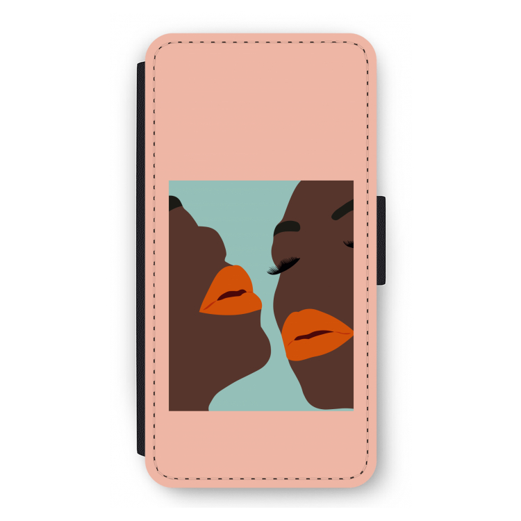 Orange lips: iPhone 12 Pro Flip Hoesje
