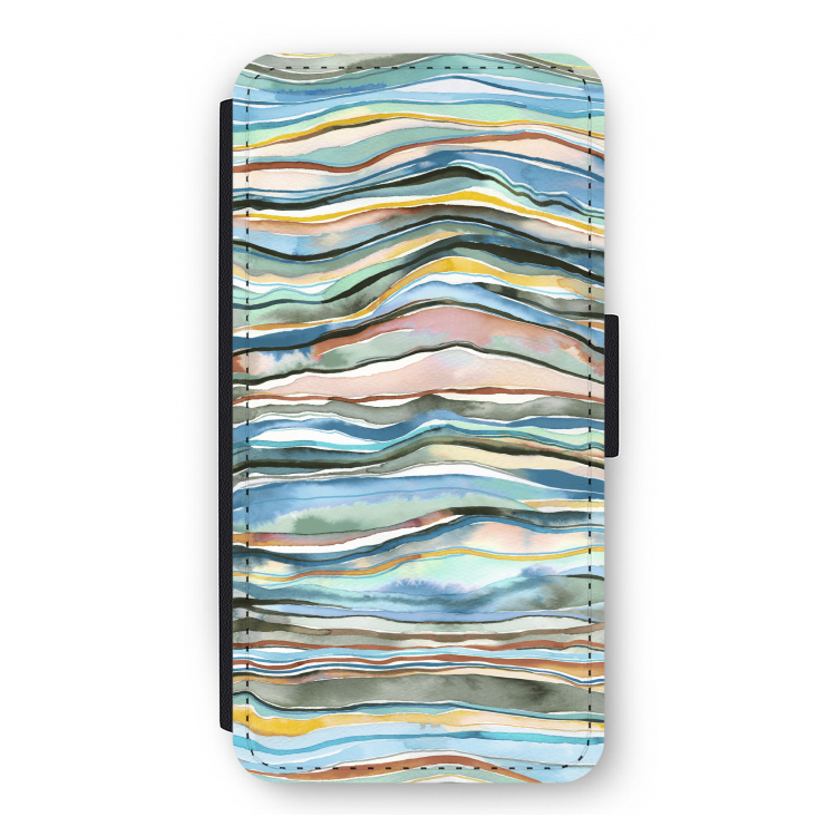 Watercolor Agate: iPhone 12 Pro Flip Hoesje