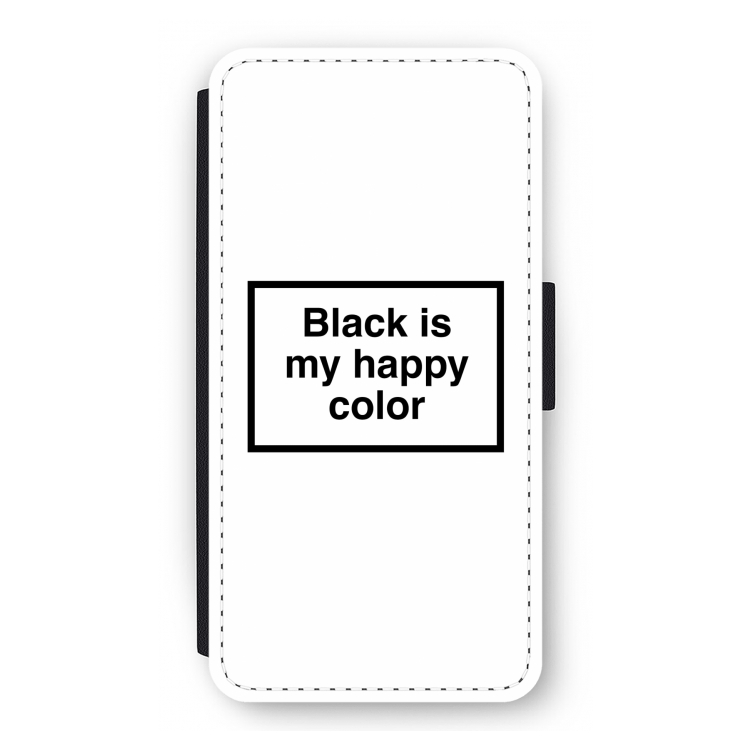 Black is my happy color: iPhone 12 Pro Flip Hoesje