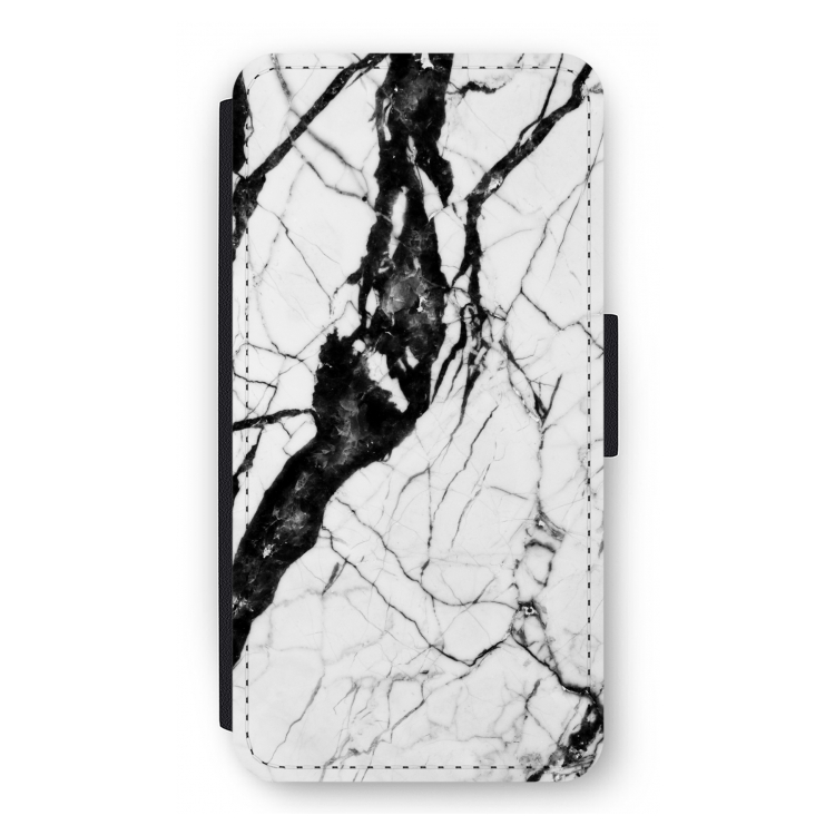 Witte marmer 2: iPhone 12 Pro Flip Hoesje