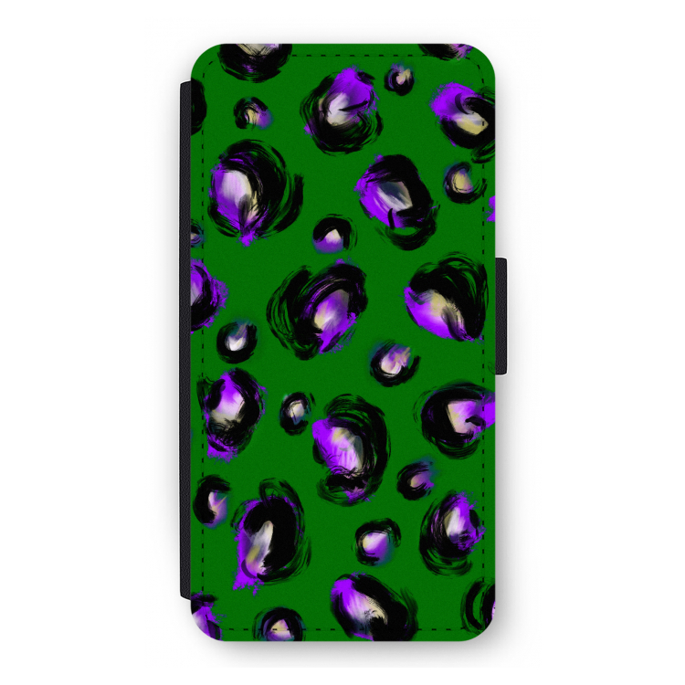 Green Cheetah: iPhone 12 Pro Flip Hoesje