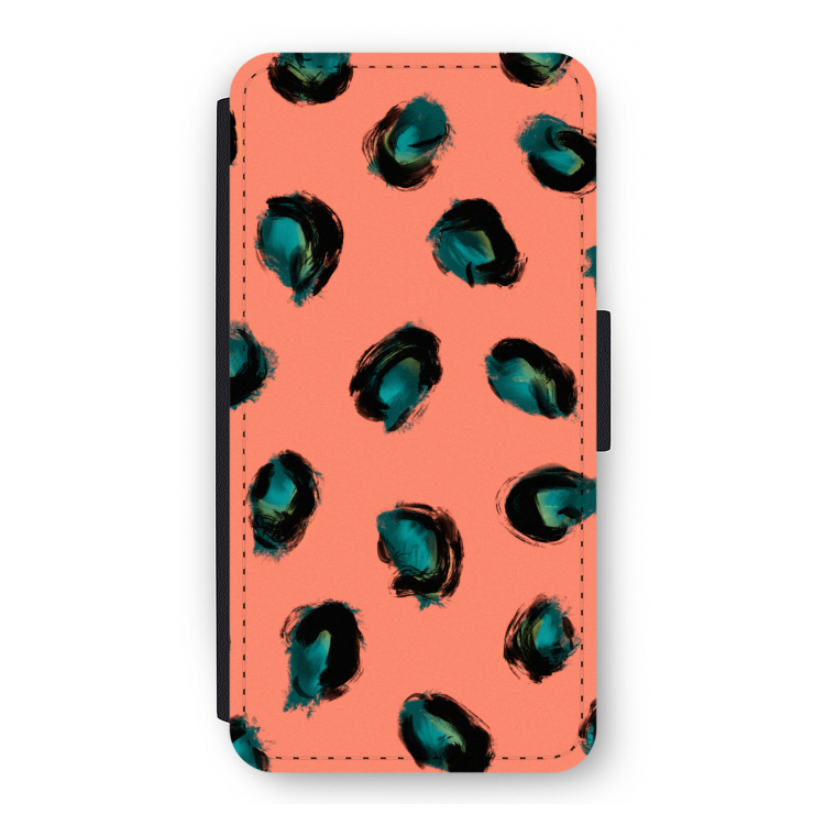 Pink Cheetah: iPhone 12 Pro Flip Hoesje