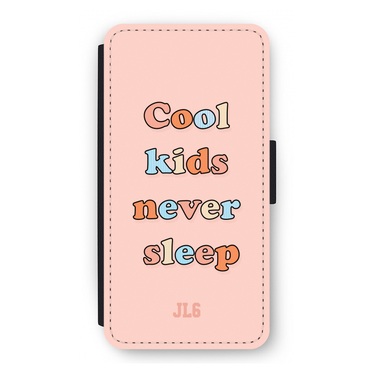 Cool Kids Never Sleep: iPhone 12 Pro Flip Hoesje