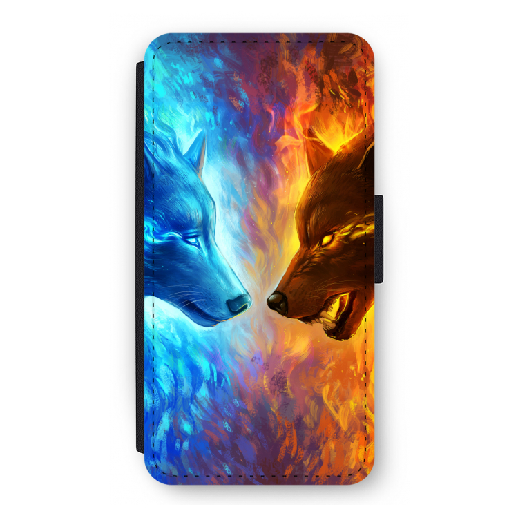 Fire & Ice: iPhone 12 Pro Flip Hoesje